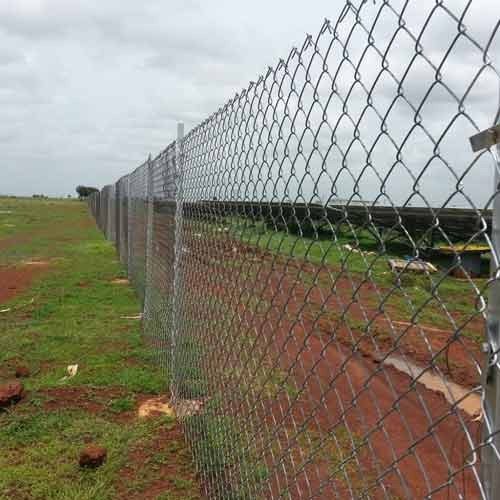 Galvanized chain link temporary fencing panel by Mustang Fencing and Gates