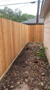 Crafting the perfect cedar fence for Matt Hudzicki in Houston, TX by Mustang Fencing and Gates.