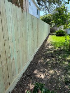 A fencing project completed by Mustang Fencing to enhance Prince Singh Dhoat's property.