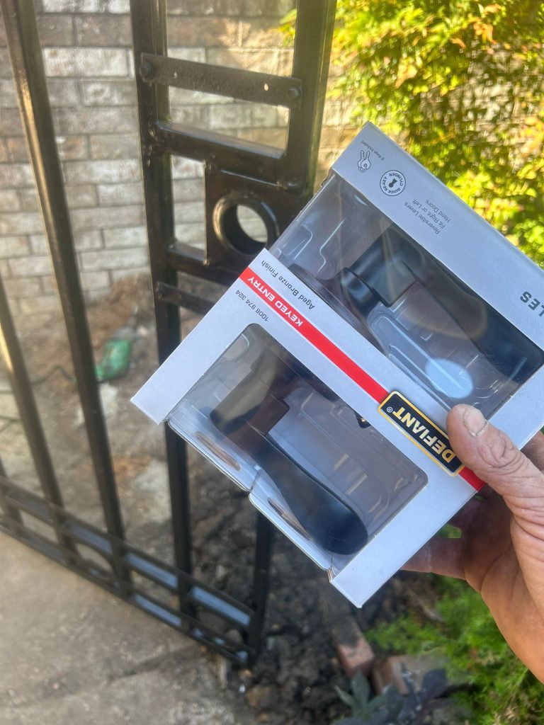 Installing a Custom Gate for Ramsey Horton in Pasadena, Texas, - Mustang Fencing and Gates "Custom gate installation for Ramsey Horton in Pasadena, Texas by Mustang Fencing and Gates."