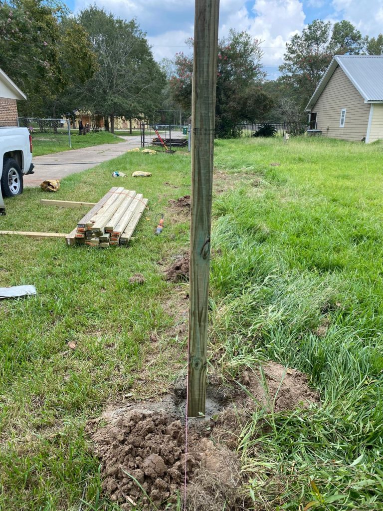 Transforming Sean Cowan’s Property with a 77’ Pine Fence in Rosenberg, Texas. - Mustang Fencing and Gates A 77 Pine Fence installation by Mustang Fencing and Gates transforms Sean Cowans' property in Rosenberg, Texas.