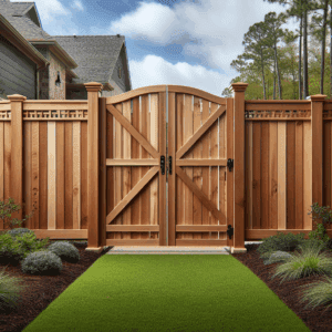 Cedar Wood Fence Installation in Katy