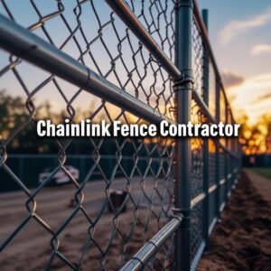 "Chainlink fence installation by a professional contractor in Houston, Texas."