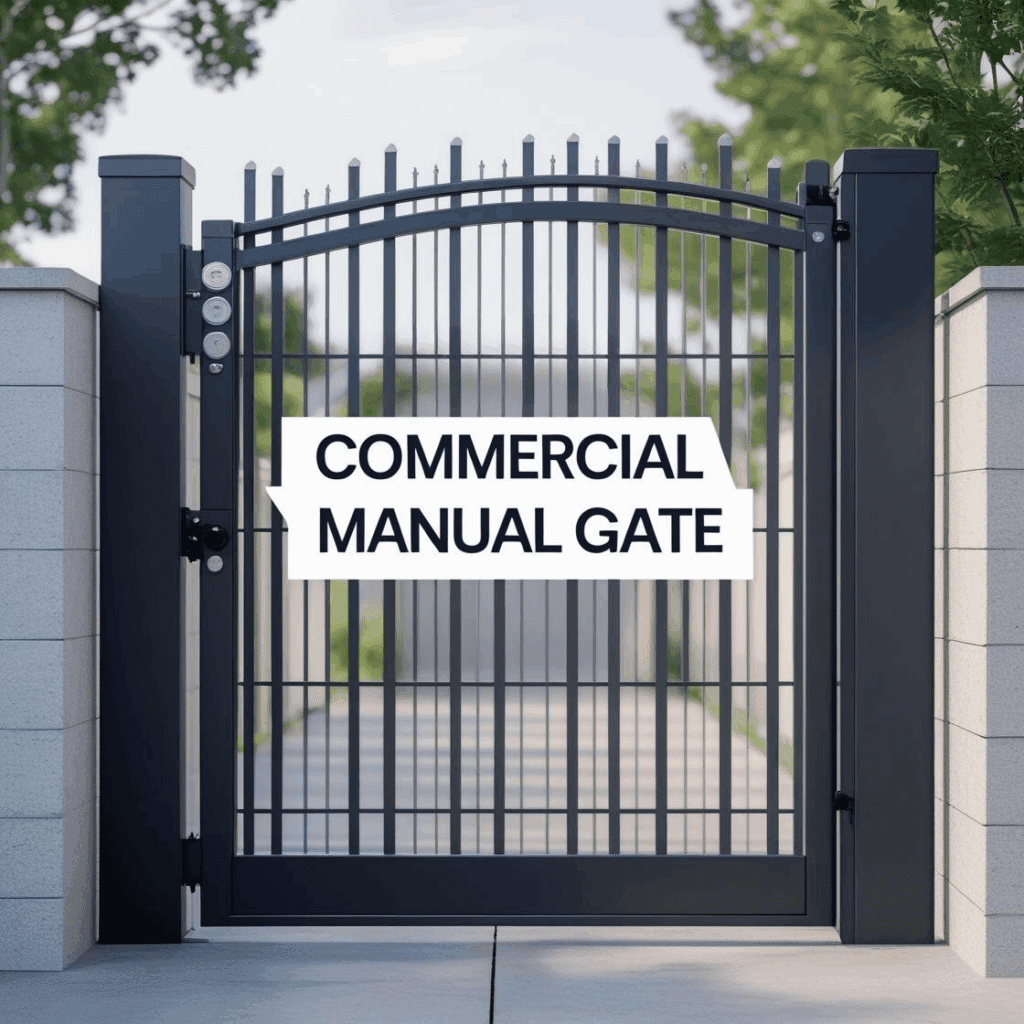 commercial-manual-gate-houston-tx - Mustang Fencing and Gates "Commercial manual gate in Houston, TX provided by Mustang Fencing and Gates."