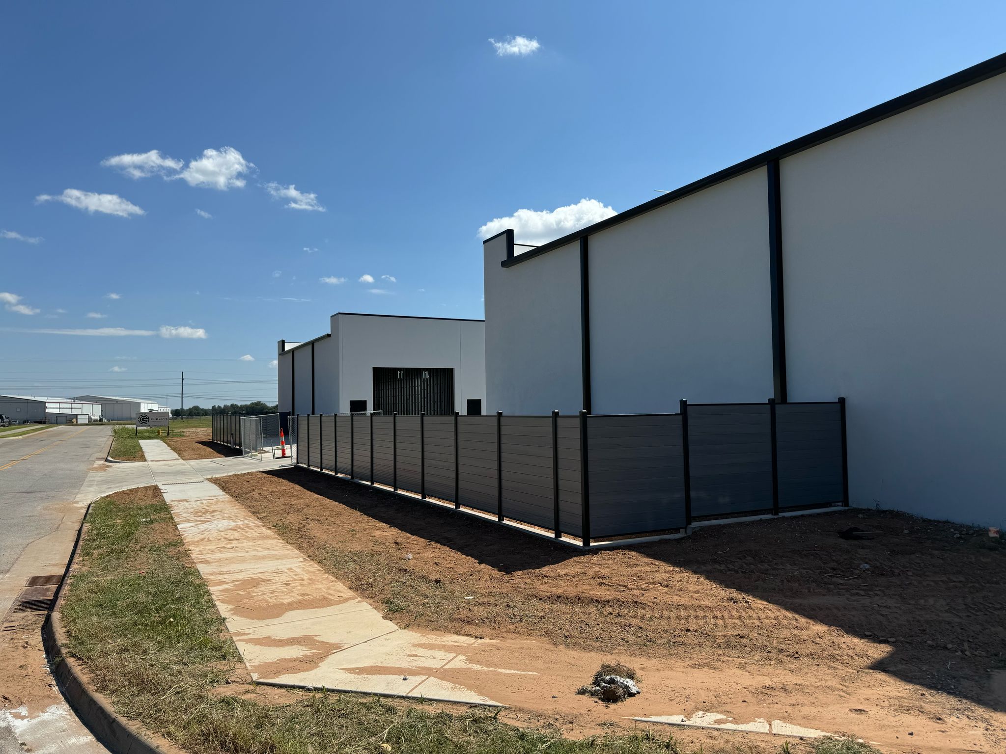 Industrial perimeter fence and gate in Houston by Mustang Fencing and Gates