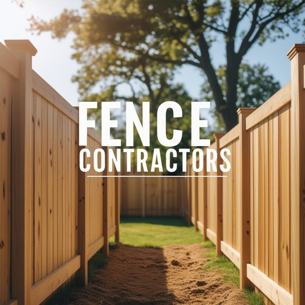 houston wood fence contractors - Mustang Fencing and Gates "Professional Houston wood fence contractors working on a residential fencing project, provided by Mustang Fencing and Gates."