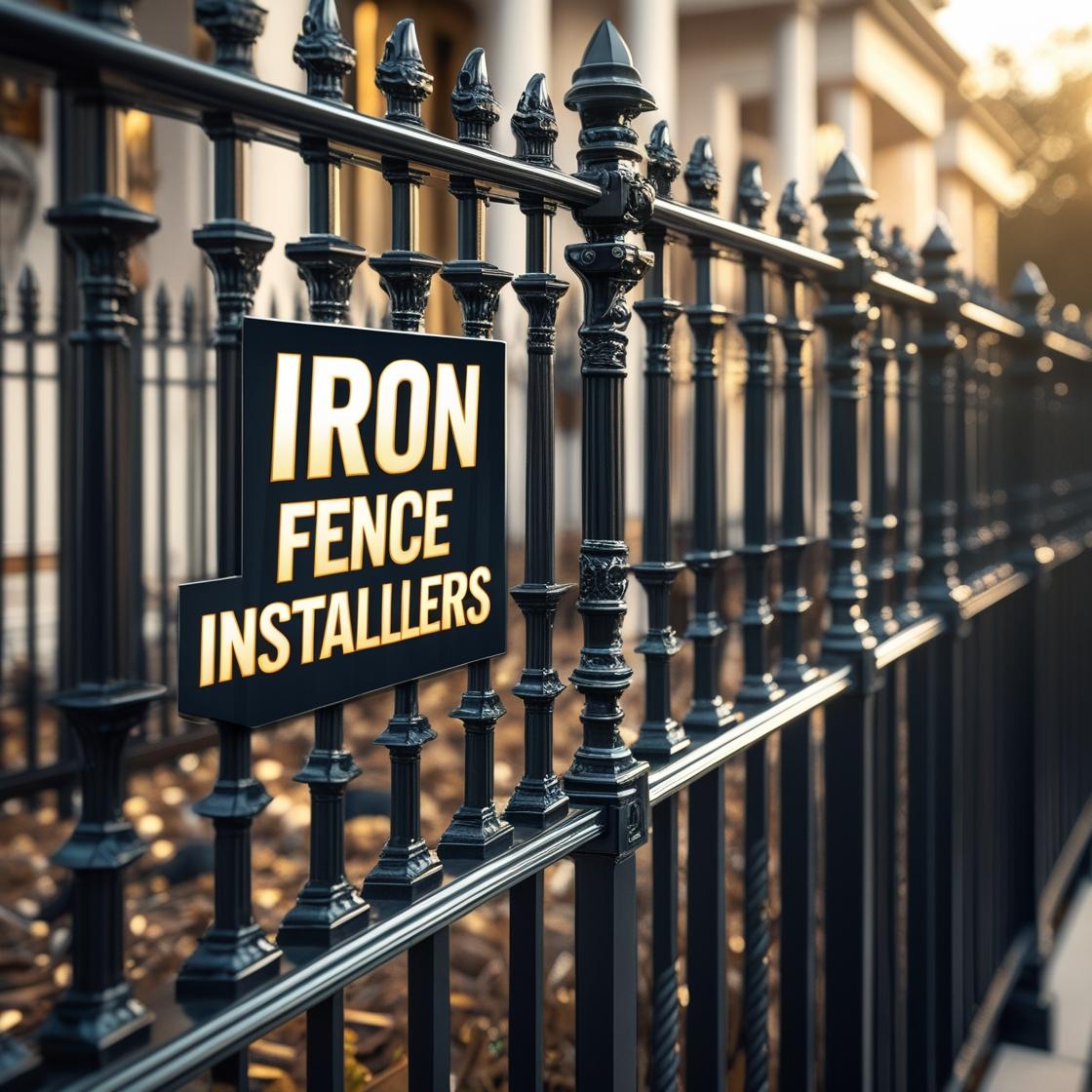Ornamental iron fence in Houston showcasing craftsmanship by Mustang Fencing and Gates