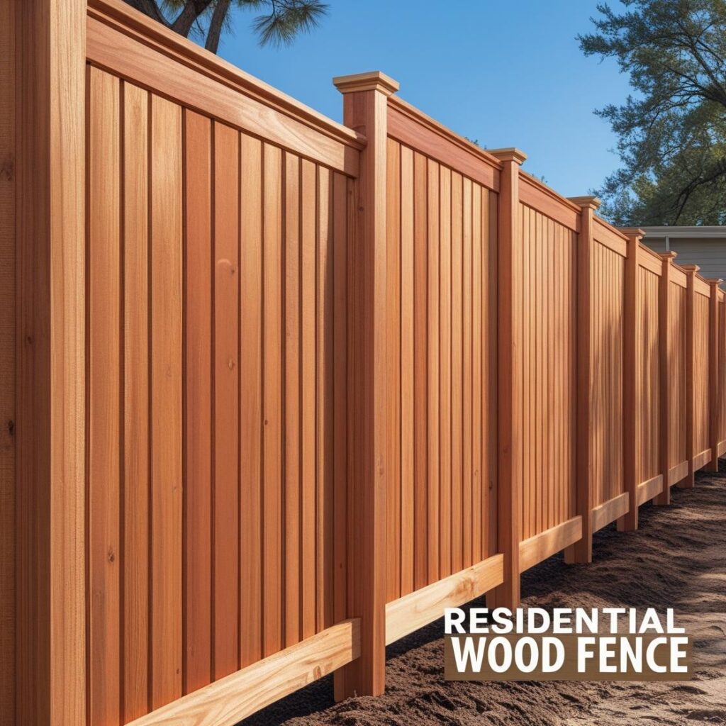 residential wood fence houston texas - Mustang Fencing and Gates "Residential wooden fence in Houston, Texas, installed by Mustang Fencing and Gates."