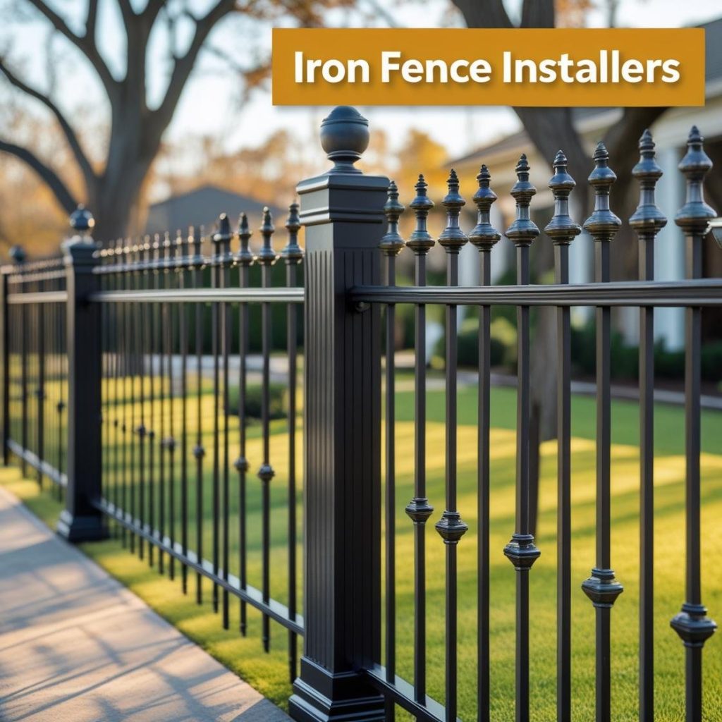 iron-fence-installers-houston-residential-industrial-perimeter安装ation - Mustang Fencing and Gates