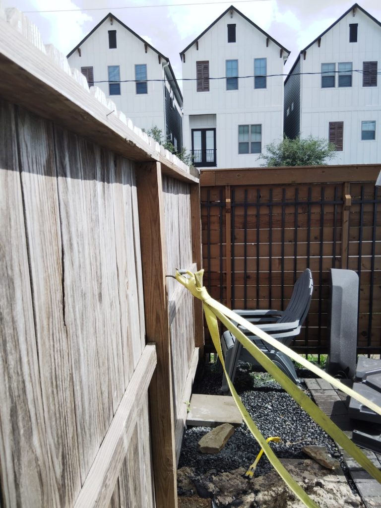 Repairing 49-Foot Wood + Iron Fence in Houston Texas