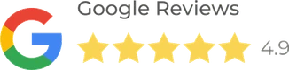 4.9 stars on Google Reviews